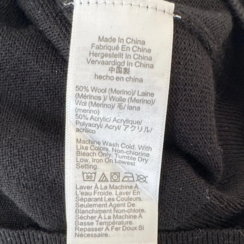 J Crew Classic Black V-Neck Sweater- LT